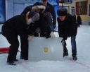 На Челябинской Кировке заложили первый кирпич изо льда в основание Ворот в Будущее